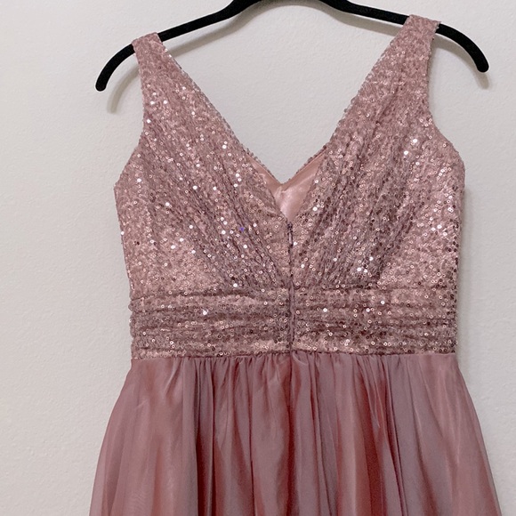 Long Sparkly Pink Dress - Picture 4 of 5